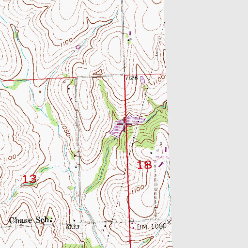 Topographic Map of Harvey Reservoir, NE