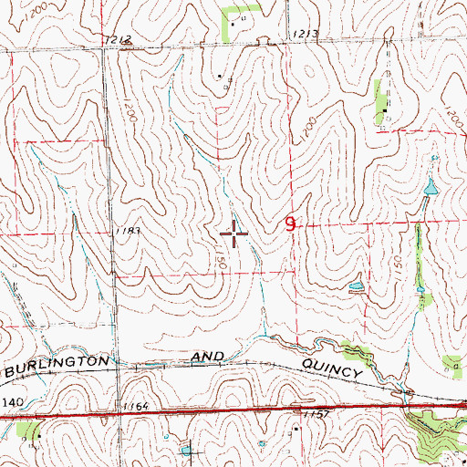 Topographic Map of Burr Dam, NE