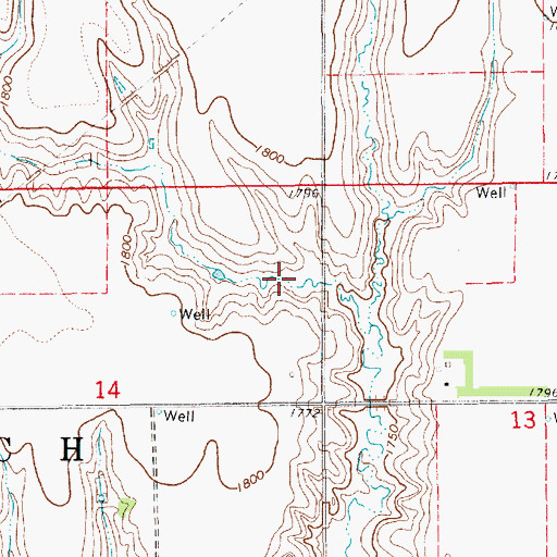 Topographic Map of Nejezchleb Dam, NE