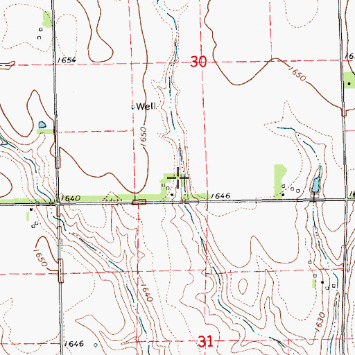 Topographic Map of Miller Dam, NE