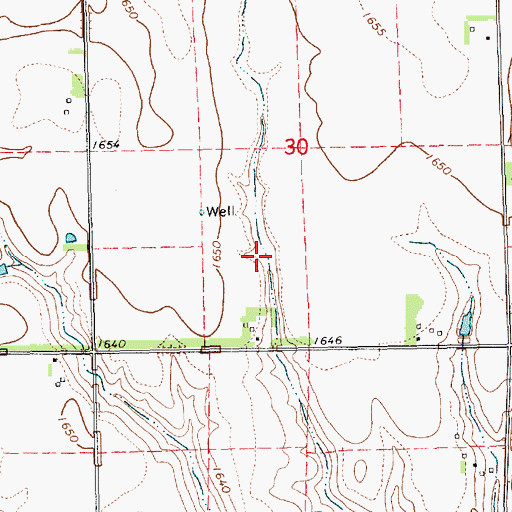 Topographic Map of Miller Reservoir, NE