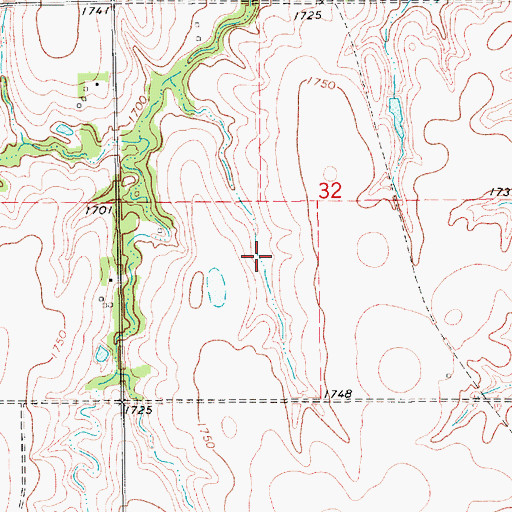 Topographic Map of Frahm Reservoir, NE