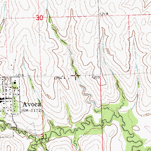 Topographic Map of Bond Dam, NE