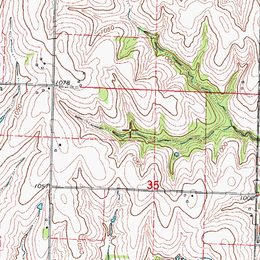 Topographic Map of Bean Creek Dam 5-4, NE