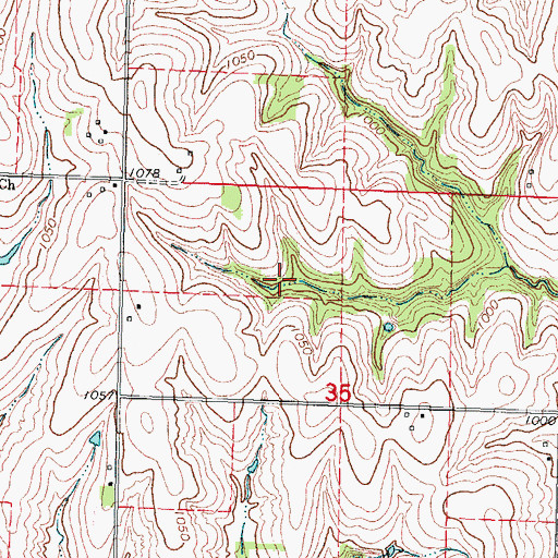 Topographic Map of Bean Creek Reservoir 5-4, NE