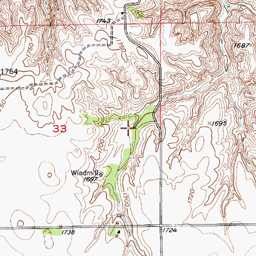 Topographic Map of Becker Dam Number 2, NE