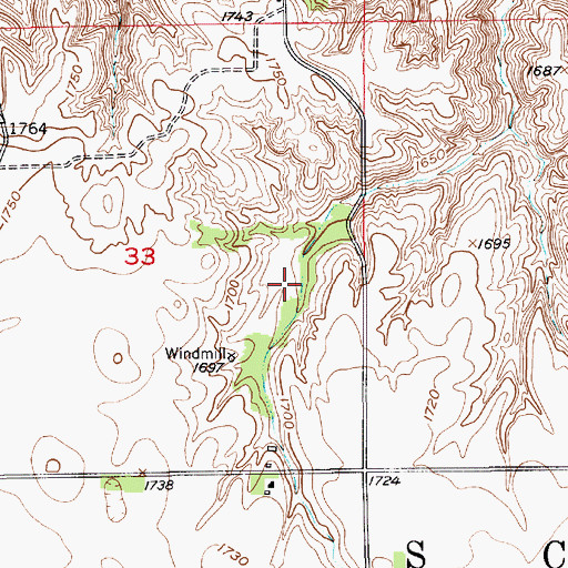 Topographic Map of Becker Reservoir Number 2, NE