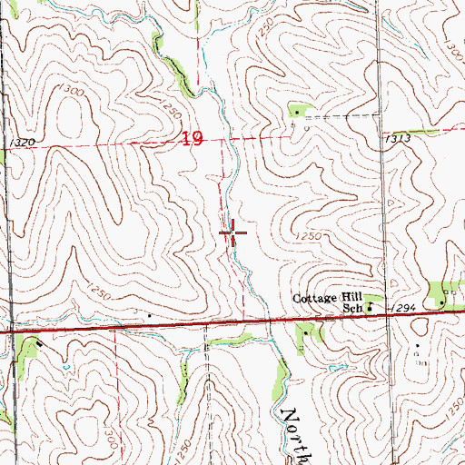 Topographic Map of Wilson Creek Dam 12-S, NE