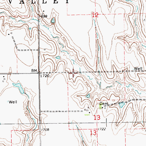 Topographic Map of Friesen Dam, NE