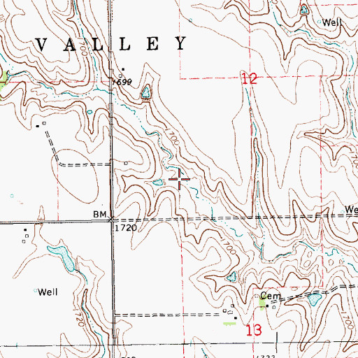 Topographic Map of Friesen Reservoir, NE