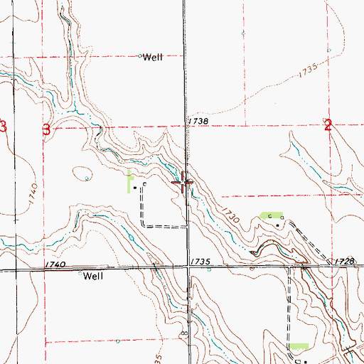 Topographic Map of Bergen Dam, NE