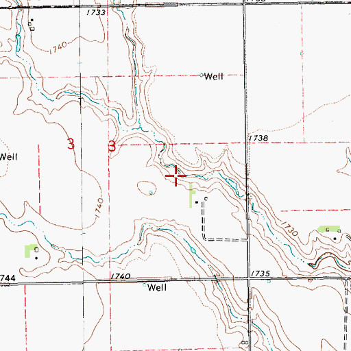 Topographic Map of Bergen Reservoir, NE