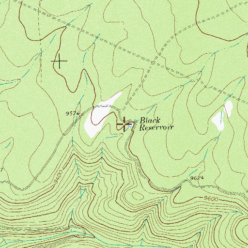 Topographic Map of Black Reservoir, CO
