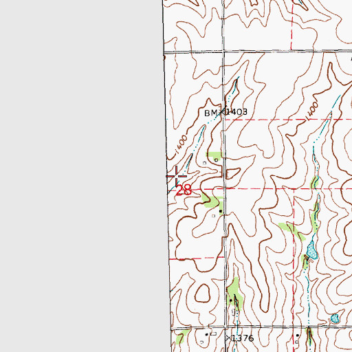 Topographic Map of Vitosh Reservoir, NE
