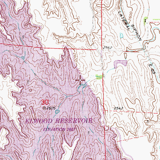 Topographic Map of Elwood Dam, NE