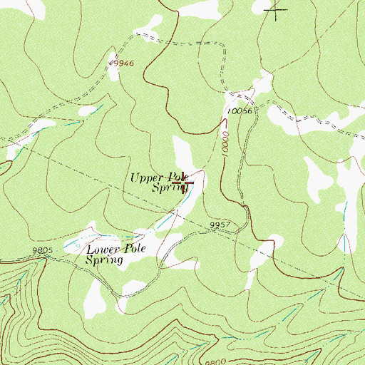 Topographic Map of Upper Pole Reservoir, CO