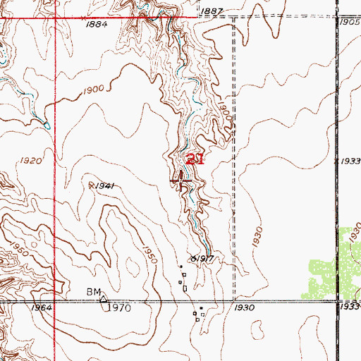 Topographic Map of Weller Dam, NE
