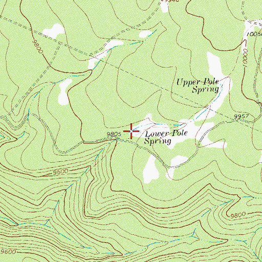 Topographic Map of Lower Pole Reservoir, CO