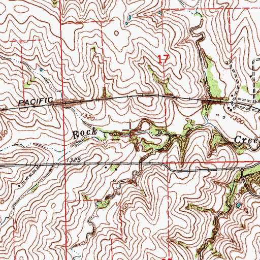 Topographic Map of Rock Creek Dam 22-A, NE