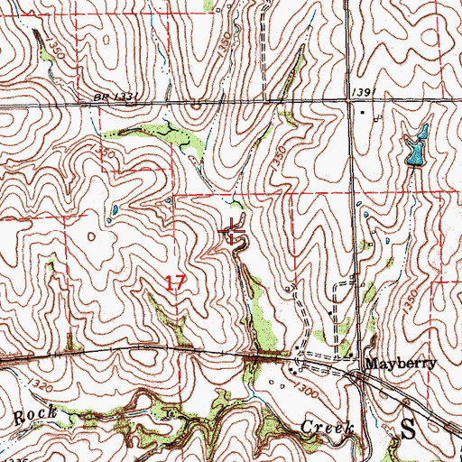 Topographic Map of Rock Creek Reservoir 23-A, NE