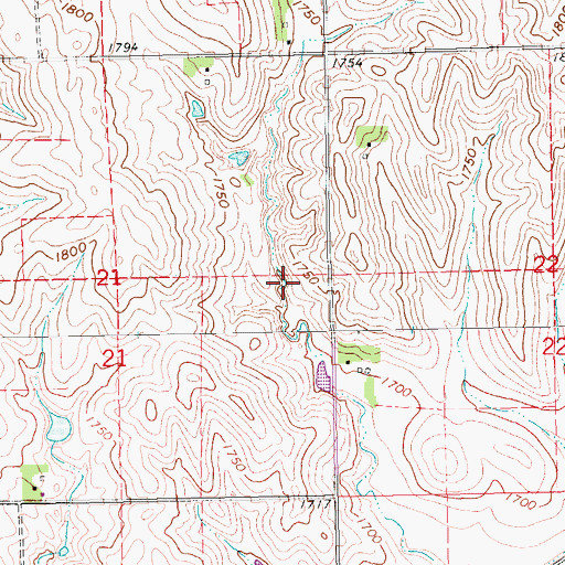 Topographic Map of Scheurich Dam, NE