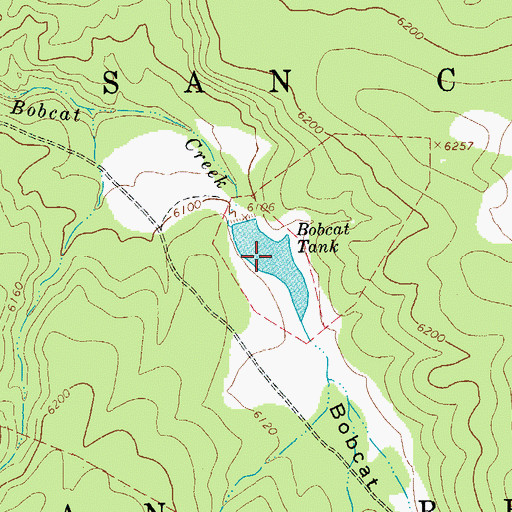 Topographic Map of Bobcat Tank, AZ