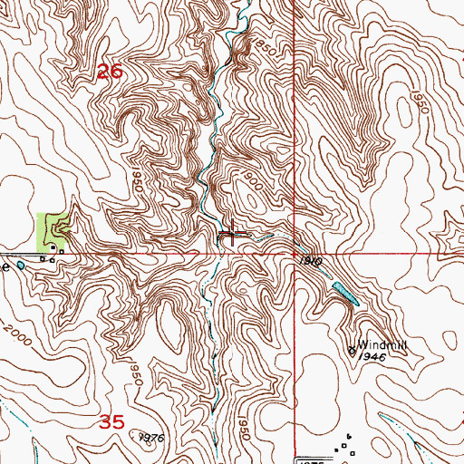 Topographic Map of Blum Dam, NE