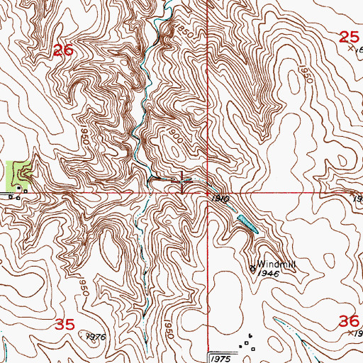 Topographic Map of Blum Reservoir, NE