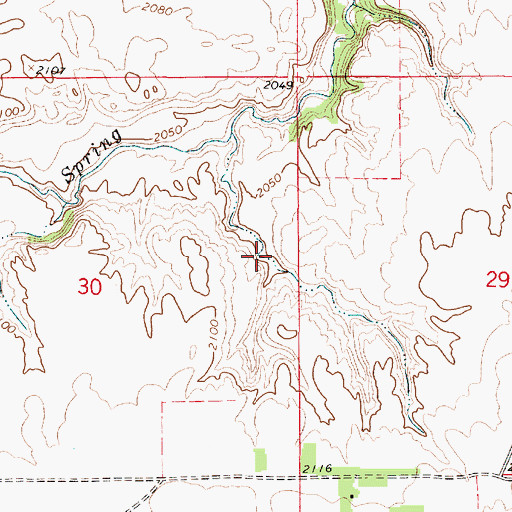 Topographic Map of Serr Reservoir, NE