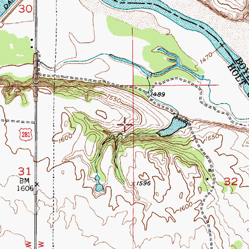 Topographic Map of Prouty Dam Number 4, NE