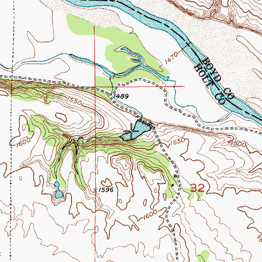 Topographic Map of Prouty Reservoir Number 4, NE