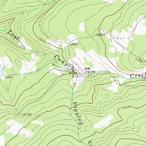 Topographic Map of Dipping Vat Creek, CO