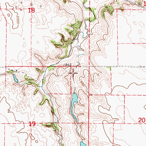 Topographic Map of Peterson Dam, NE