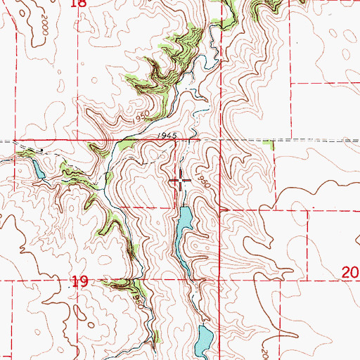 Topographic Map of Peterson Reservoir, NE