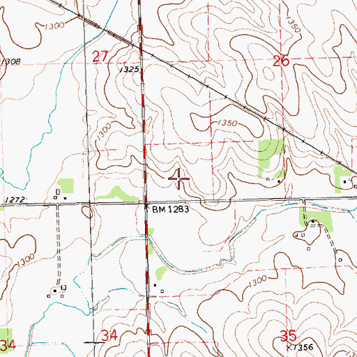 Topographic Map of Rowan Reservoir, NE