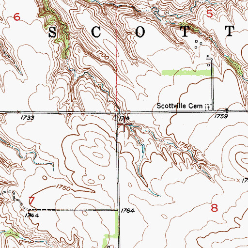 Topographic Map of Young Dam, NE