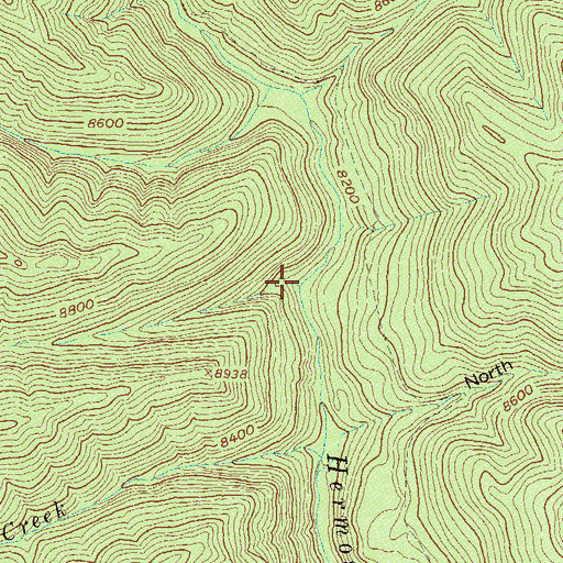 Topographic Map of North Hope Creek, CO
