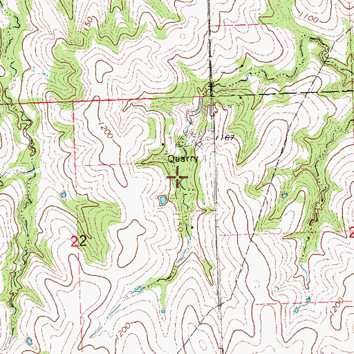 Topographic Map of Ahrens Dam, NE