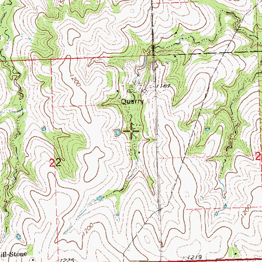 Topographic Map of Ahrens Reservoir, NE