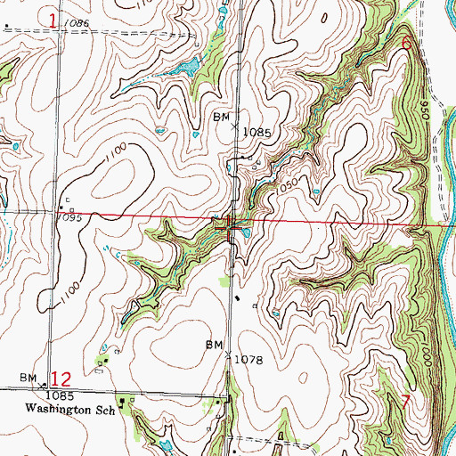 Topographic Map of Johnson Dam, NE
