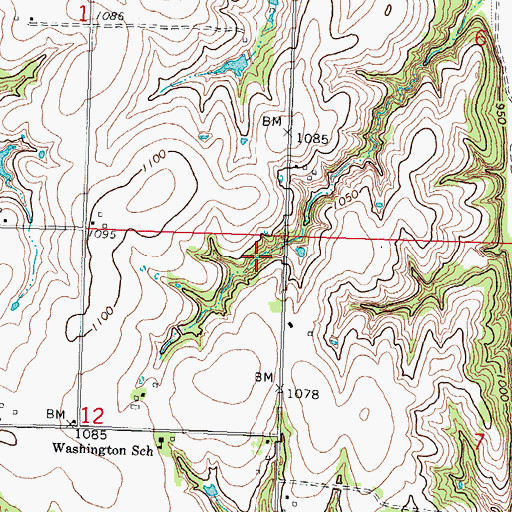 Topographic Map of Johnson Reservoir, NE