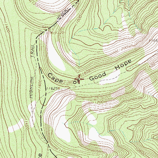Topographic Map of Cape of Good Hope, CO