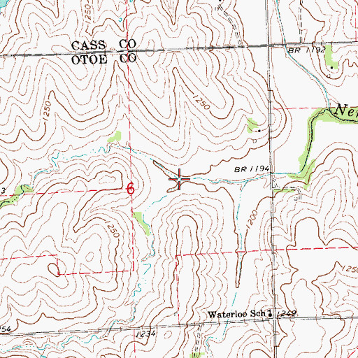 Topographic Map of Wilson Creek Reservoir 12-T, NE