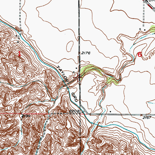 Topographic Map of Larsen-Schwartzlander Dam, NE
