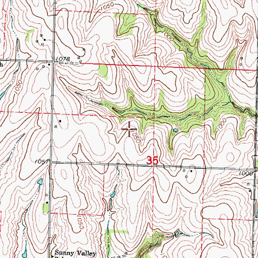 Topographic Map of Bean Creek Dam 5-4, NE