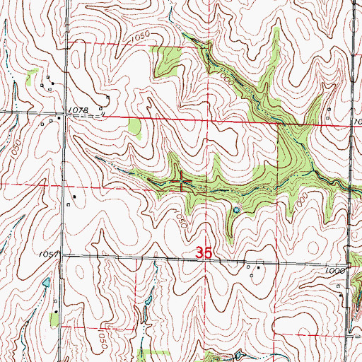 Topographic Map of Bean Creek Reservoir 5-4, NE