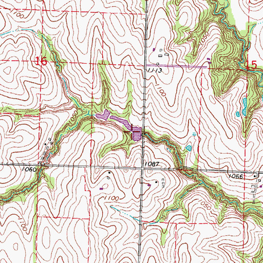 Topographic Map of Buffalo City Reservoir, NE