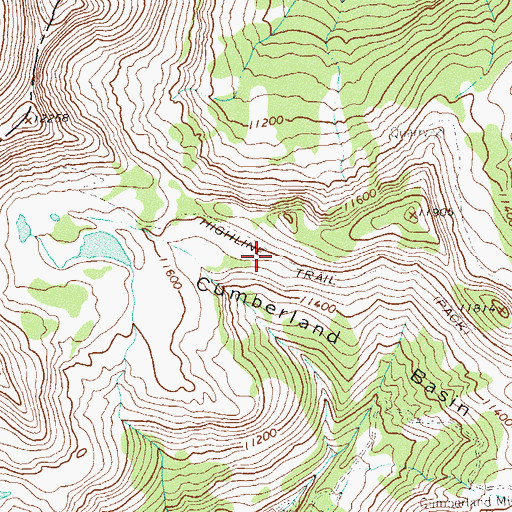 Topographic Map of Highline Trail, CO