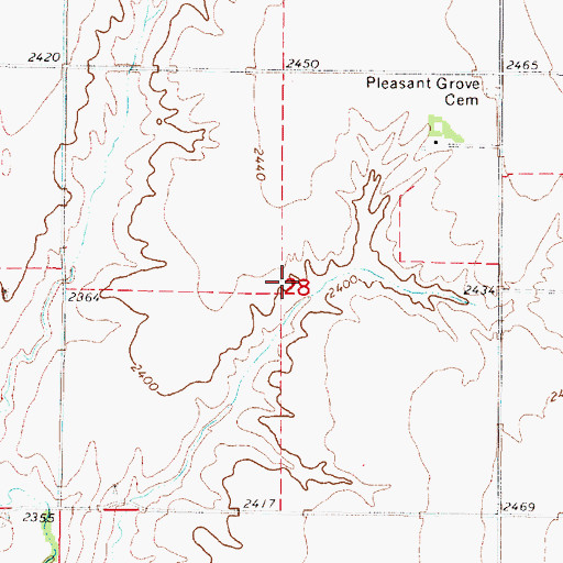 Topographic Map of Robinson Dam, NE