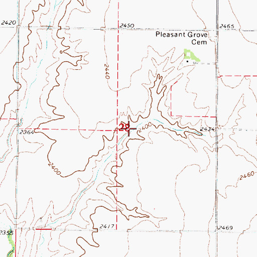 Topographic Map of Robinson Reservoir, NE